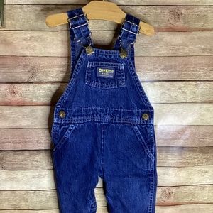 Oshkosh Infant Boy Denim Overalls Size 12mos